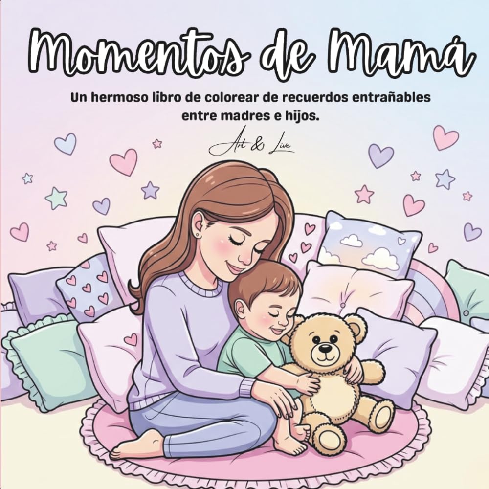 Momentos de Mamá: Un hermoso libro de colorear de recuerdos entrañables entre madres e hijos | 30 dulces ilustraciones para la relajación y el vínculo familiar