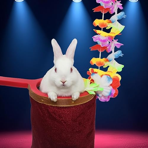 Miniatura 7 de Colorido Hawaii Leis que aparecen de trucos de magia de bolsa vacía, accesorios de truco para espectáculo de escenario