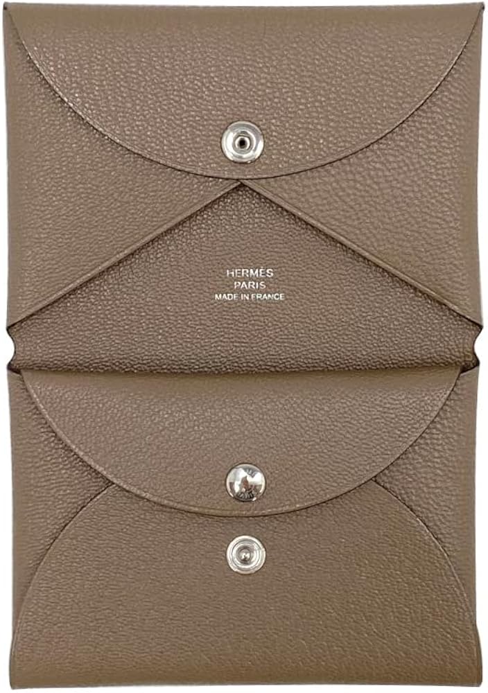 Amazon | エルメス HERMES カルヴィ デュオ シェーブル エトゥープ
