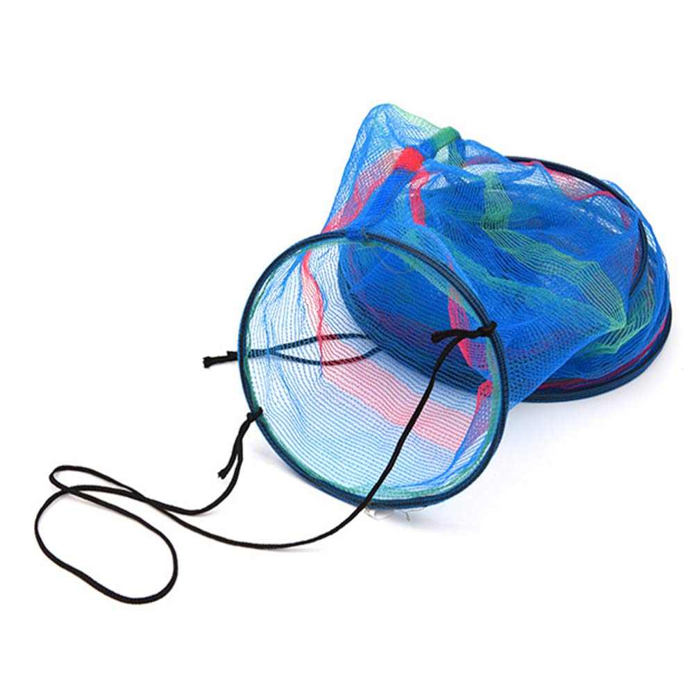 BESPORTBLE Foldable Portable Three-Layer Mesh Fish Net Colorful Fishing Gear for Outdoor Use Lightweight Ventilated Design for Catching Fish Shrimp and Crab