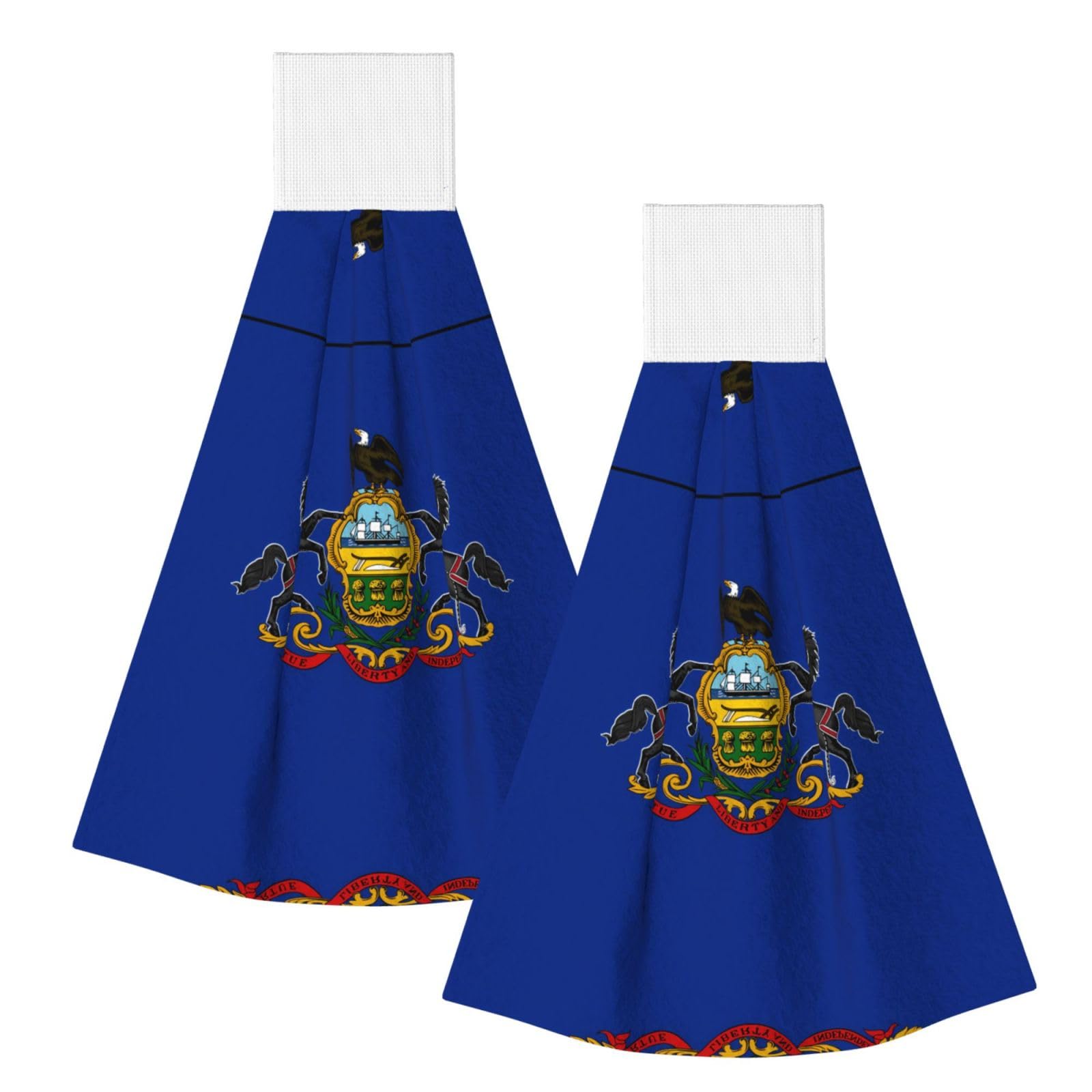 Pennsylvania State Flag Highly Absorbent Dish Towels Soft Coral Fleece Wipe