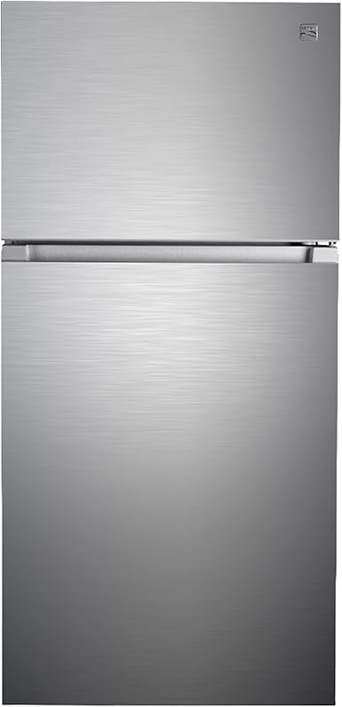 Kenmore 46-62315 30" Top Mount Refrigerator with Freezer-Adjustable Shelving, Humidity-Controlled Crispers, Optional Ice Maker, LED Light, ENERGY STAR Certified, 18.2 cu. ft. Capacity-Stainless Steel