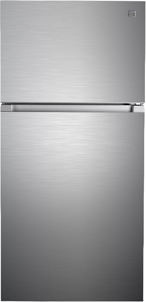Kenmore 46-62315 30" Top Mount Refrigerator with Freezer-Adjustable Shelving, Humidity-Controlled Crispers, Optional Ice Maker, LED Light, ENERGY STAR Certified, 18.2 cu. ft. Capacity-Stainless Steel