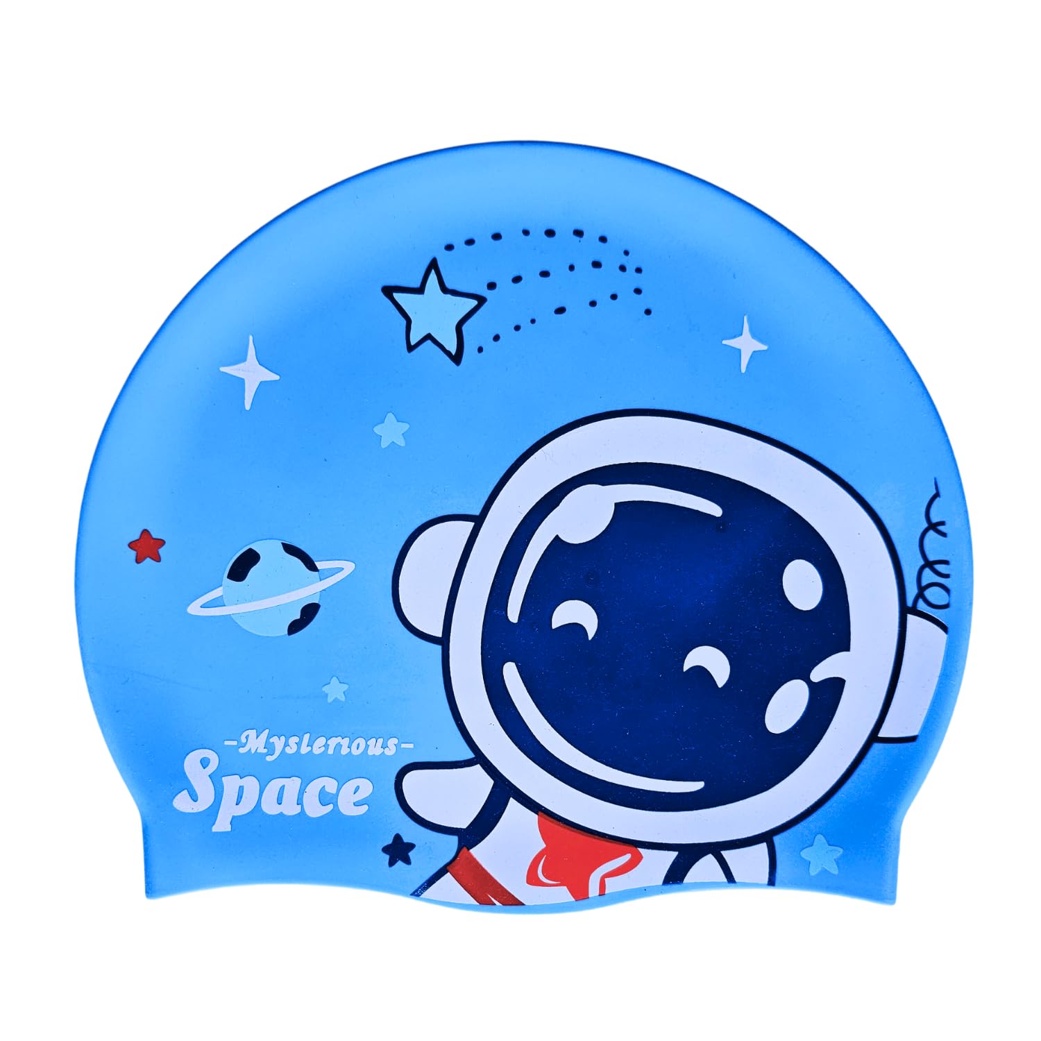 KARBD Silicone Swimming Cap Unisex Waterproof Swimming Pool Head Cap Water Sports for Children Kids Boys Girls (Non Slip Interior Cartoon Design, Universal Size, Blue Mysterious Space Super Soft) (B0CX4YGSJ9) Amazon Price History, Amazon Price Tracker