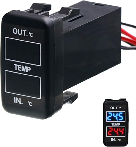 Miniatura 2 de Hubceuo Dual Temperature Display Inside and Outside The Car Dual Temperature Sensor for Prado Prius