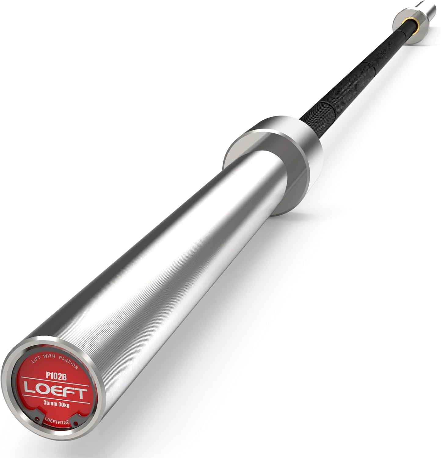 Super Squat Barbell, 102in/ 8Ft Olympic Barbell for Powerlifting 35MM 66lb, Squat Bar for 2500 lbs Weight Capacity 205K PSI, Weight Bar Fit 2" Weights (Black)