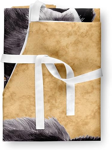 Miniatura 3 de Caroline's Treasures SC9138APRON Border Collie Wipe Your Paws Delantal de cocina, servidor de cocina, horneado, manualidades, jardinería para