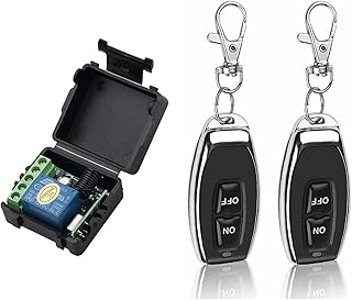 yeacher Smart Home 433Mhz DC 12V 1CH interruptor remoto sem fio relé receptor transmissor módulo de interruptor de controle remoto universal e transmissor de RF controles remotos 1527