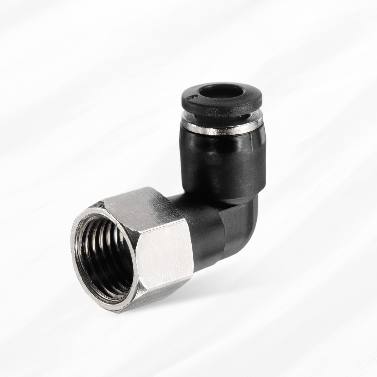 HARFINGTON 2-Pack Pneumatic Elbow Fittings - 6mm Push To Connect 90 Degree Air Tube Connectors Blue