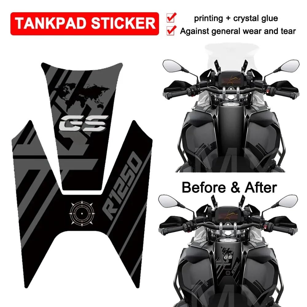 Protège Réservoir Moto Autocollant - Pour BMW GS R1250, Design Exclusif, Protection Et Décoration - 12