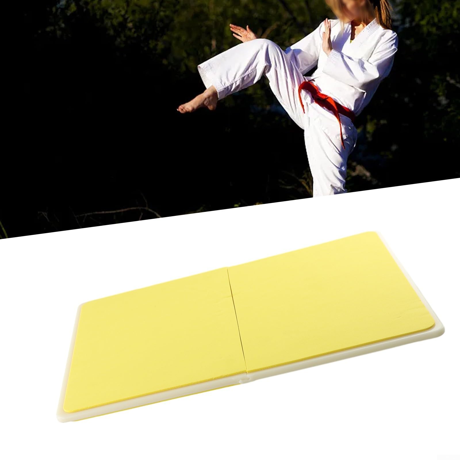 Tavola da allenamento per arti marziali, taekwondo, karate, muay thai, kickboxing e boxe, realizzata in ABS e design con interfaccia articolare riutilizzabile, per un uso duraturo (giallo (sotto i 10