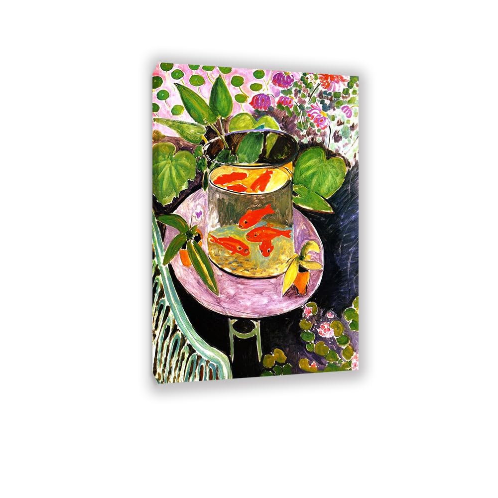 MYCGGDGH Henri Matisse Painting Reproduction Goldfish famous art poster Henri Matisse wall decor for bedroom Picture for living room Bathroom Office 70x110cm(28x43in) Frame
