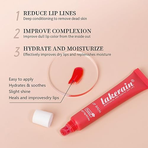 Miniatura 3 de HOSAILY Juego de bálsamo labial de 3 colores, vainilla, vainilla, beige, marrón, azúcar, mantequilla labial, brillo hidratante y brillante, aceite