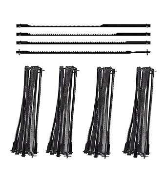 JTEX 48pcs 105mm Scroll Saw Blades Pin End 15/18/24 TPI For Dremel Moto