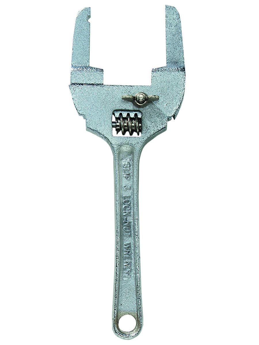 190 Adjustable Sink Wrench, 10 1/4Inch Long, Jaws Fit 1