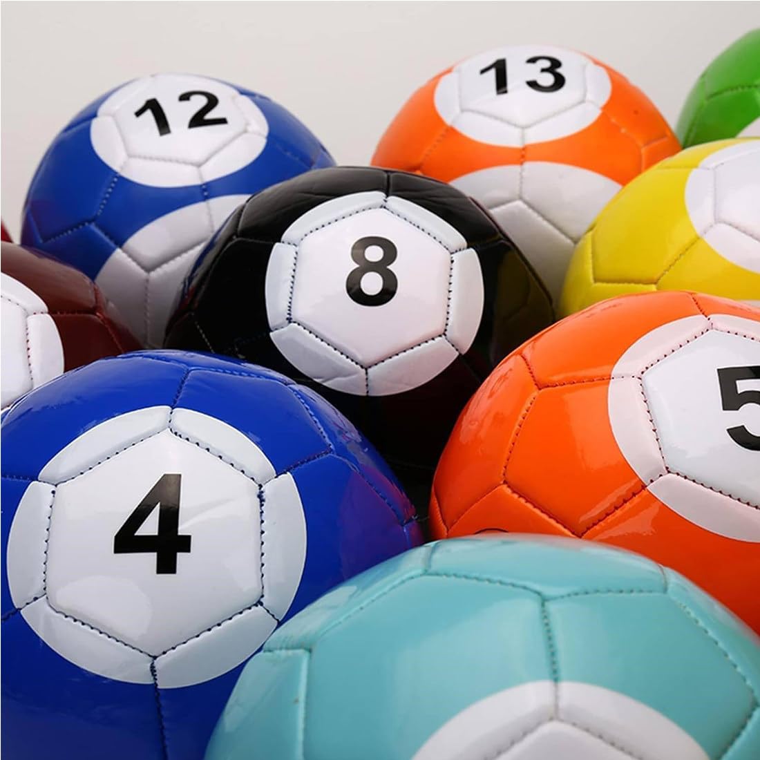 Aufblasbares Billard-Fußball Spiel, Leder Pool-Kick Billard Set, 22cm, für Garten & Outdoor