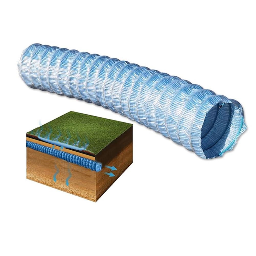 Tubo di drenaggio corrugato flessibile espandibile, 40 m, tubo perforato per giardino e campo, ideale per soluzioni paesaggistiche sotterranee