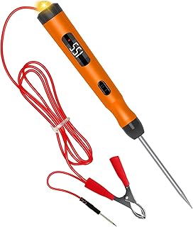 KAISAL Automotive Test Light 6V 12V 24V DC Test light with Digital Voltage Voltmeter Display Car Electrical Circuit Tester Power Test Light Probe with Light Bulb Car Fuse Tester