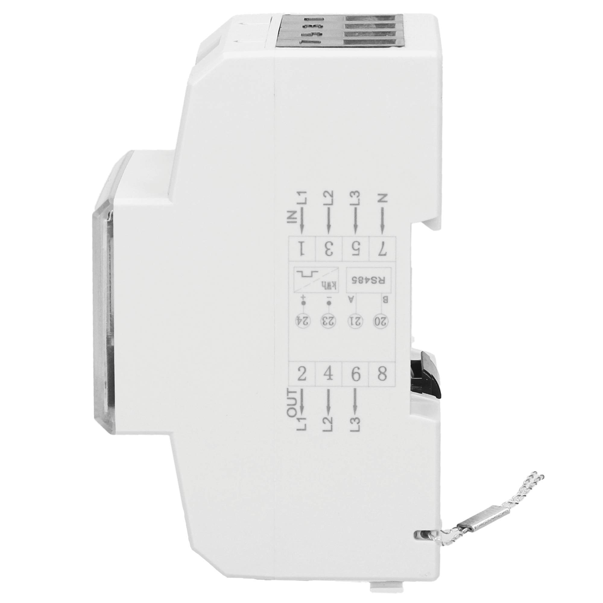 ORNO WE-517 Contatore Energia Elettrica Multitariffa Bidirezionale DIN Binario per Sistemi Trifase con Certificato MID e RS845, 0.25A - 80A.3 x 230V/400V, 50/60Hz, 1000 imp/kWh