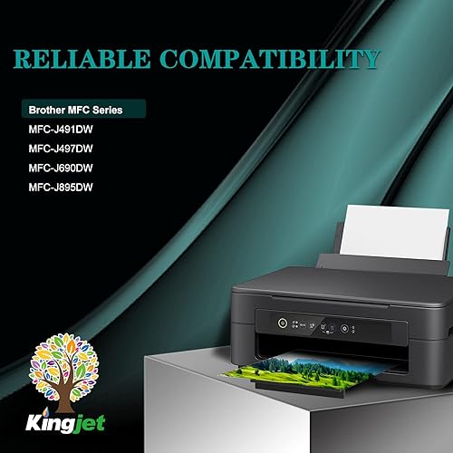 Miniatura 2 de Kingjet Compatible con cartuchos de tinta Brother LC3013, repuesto negro para impresoras Brother LC3013 LC3011 LC 3013 LC 3011 Uso con impresoras