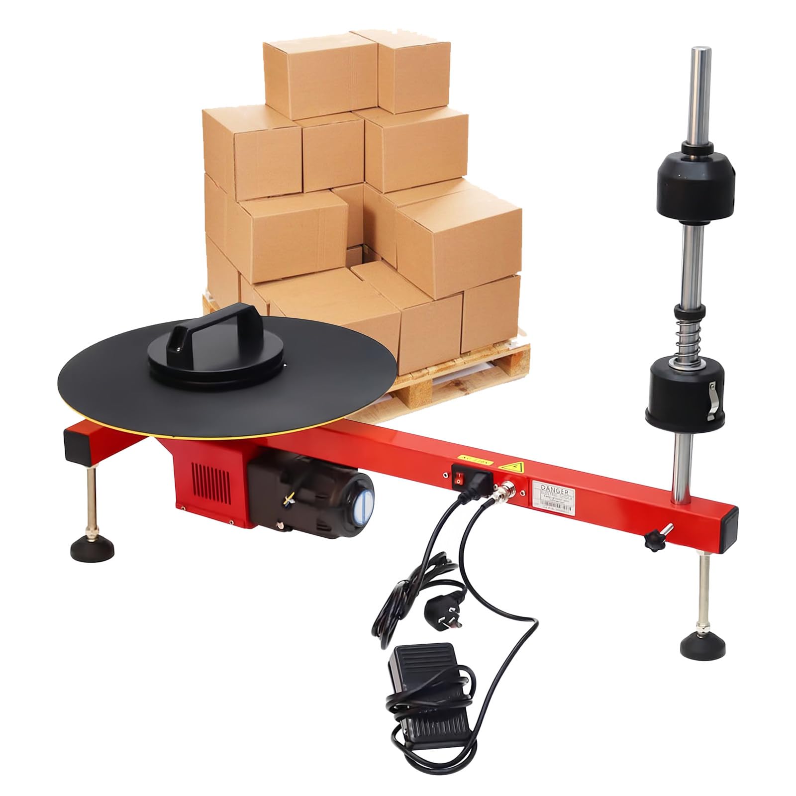 Machine d'emballage de Film étirable électrique,Machine d'emballage de palettes d'outils distributeurs,Diamètre du Plateau tournant : 40cm, pour Film de 20-70CM