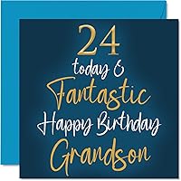 Vista 10 de Stuff4 Fantásticas tarjetas de cumpleaños número 20 para nieto, 20 hoy y fantásticas, tarjeta de feliz cumpleaños para nieto de abuela, abuelo