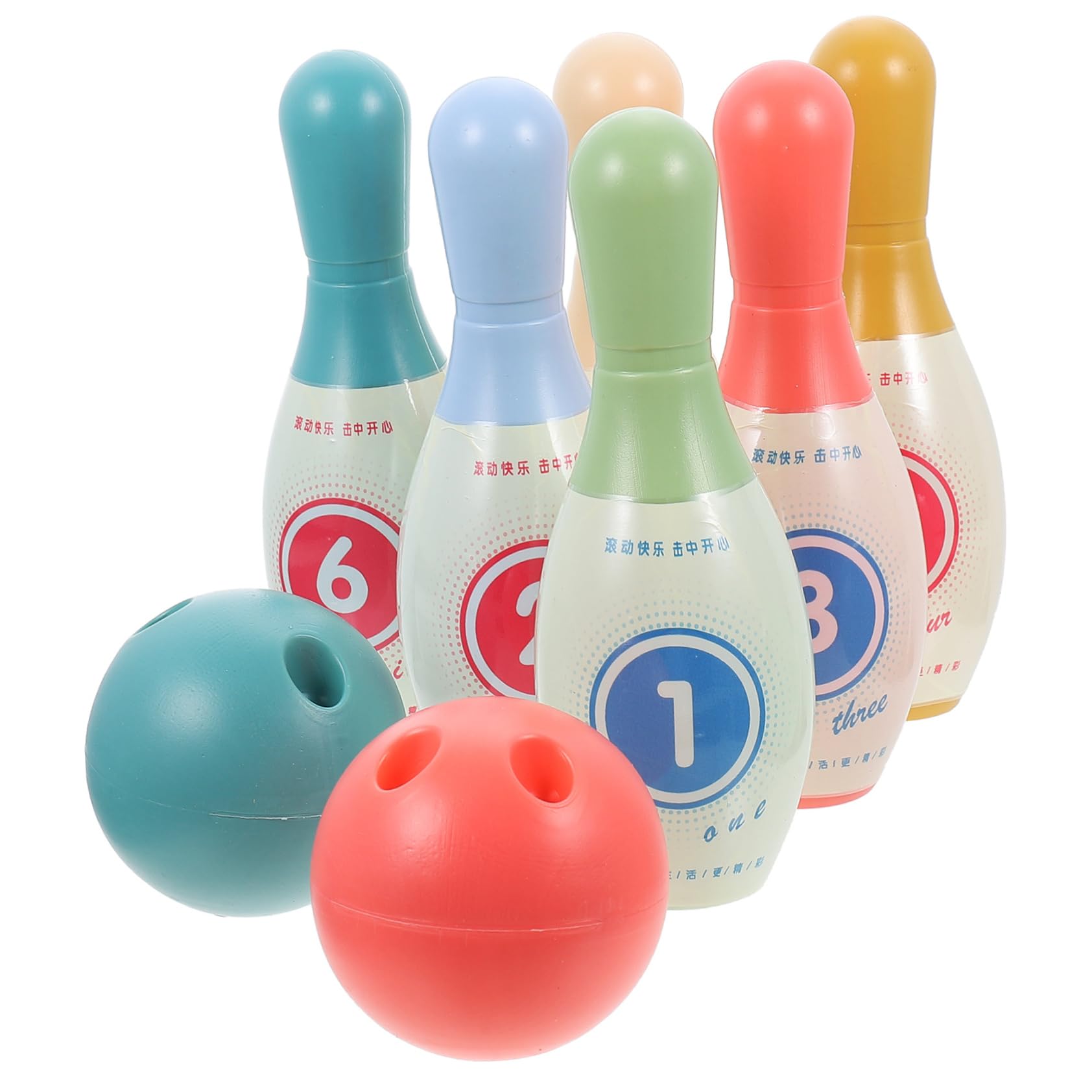 Milisten Kinder Bowling Satz 1 Satz aus Kunststoff für Indoor Spiel | Interaktives Sportspielzeug, für Familie und Kinder, Einfach zu Nutzen, Angenehme Haptik