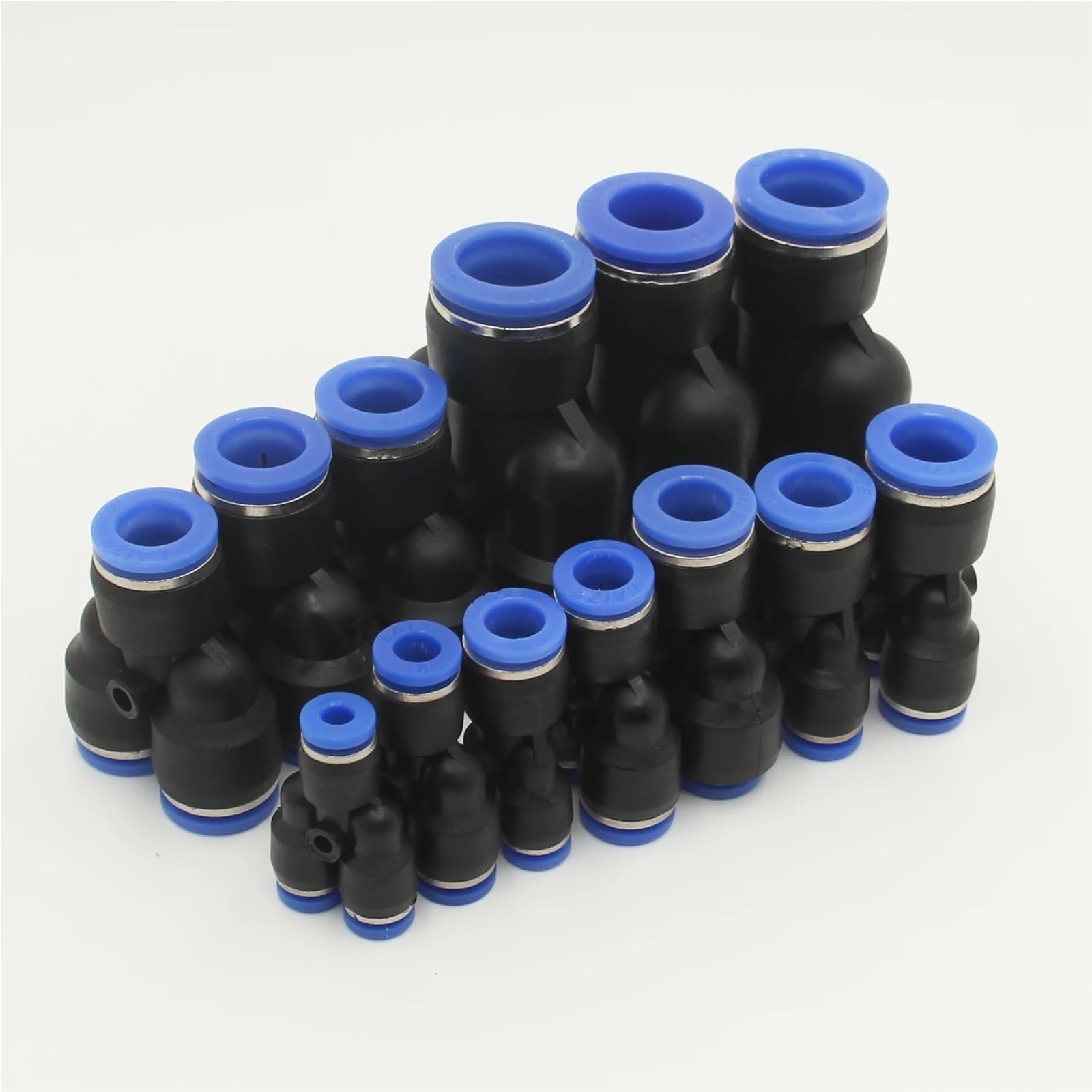 100 raccordi per tubi in plastica pneumatica a spinta rapida per collegamento aria acqua PY PW Connect 4 6 8 10 12 mm a forma di Y (PY-6 mm)