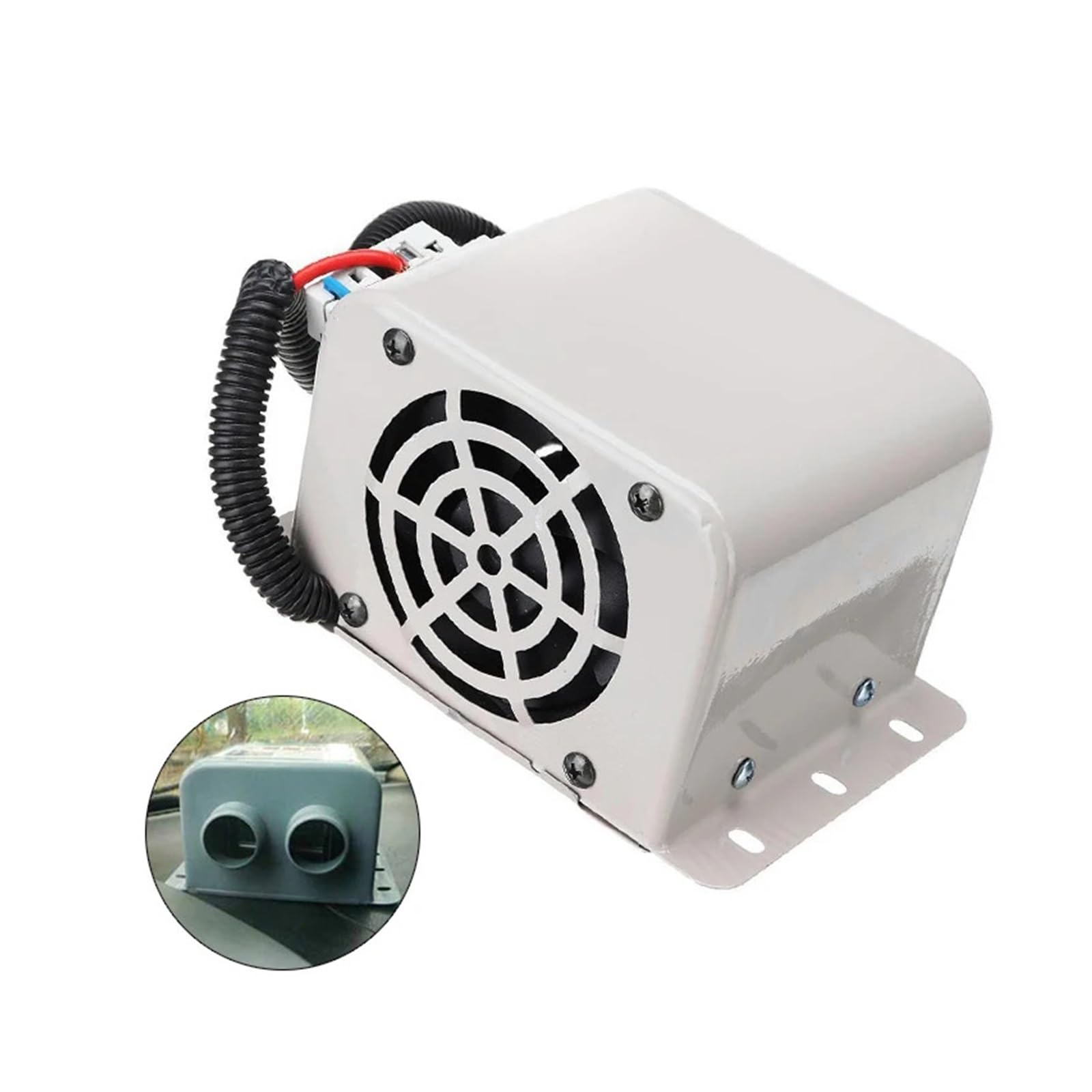 Calentador Pequeño Para Coche 12V/24V, Desempañador Y Descongelador Con Rotación 360°, Adhesivo
