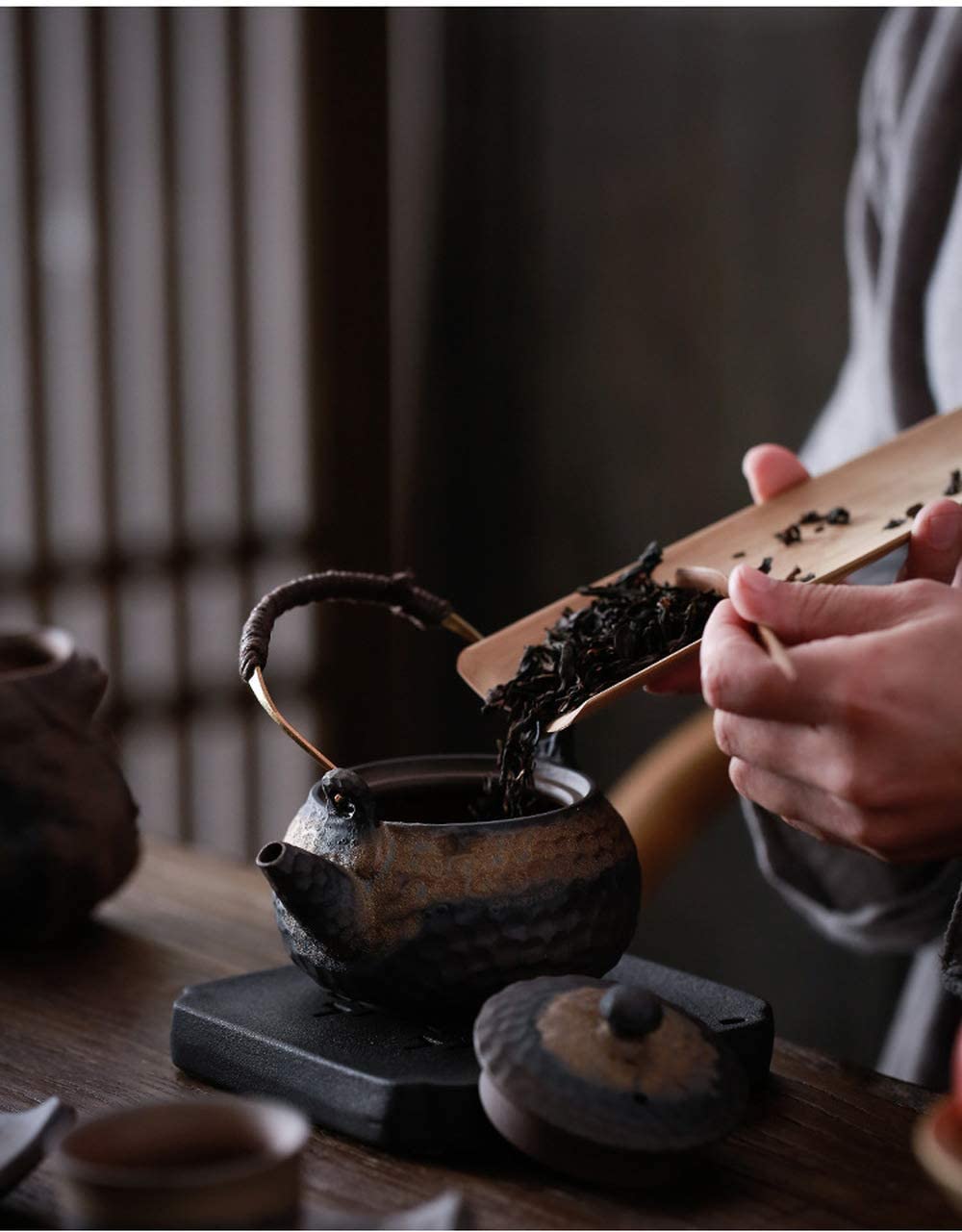 Amazon｜チャイニーズループハンドルティーポット手作りレトロ