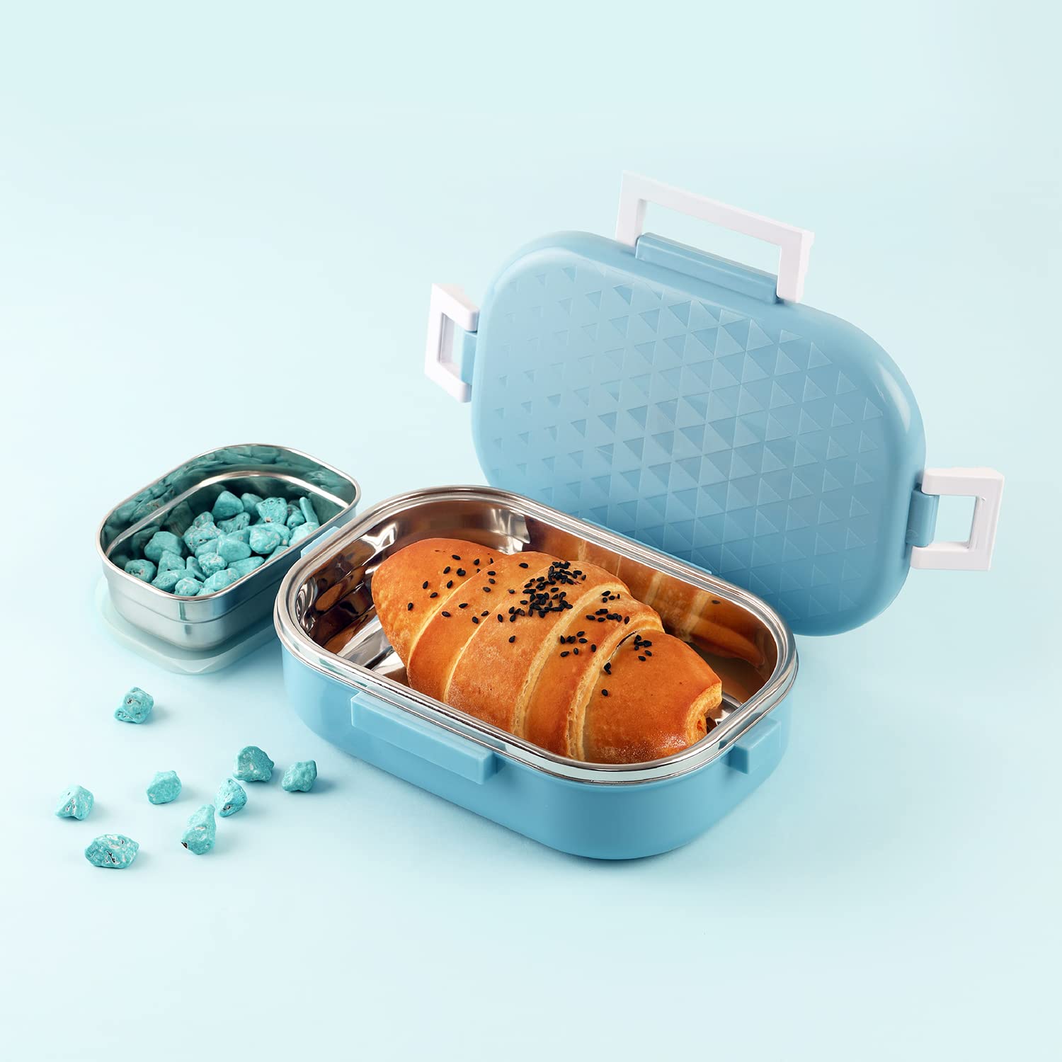 Cello Altro NEO Lunch Box - 2 Pieces, Neo Blue