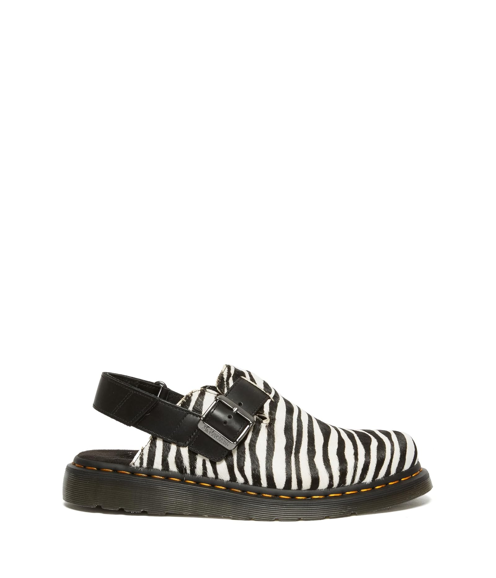 Dr.Martens Jorge II 黒白30cm ￼ Jorge II Suede Slingback Mules in Black | Dr. Martens