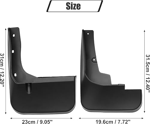 Miniatura 7 de ACROPIX Aletas de barro delanteras y traseras para Toyota Highlander – Paquete de 4 unidades color negro