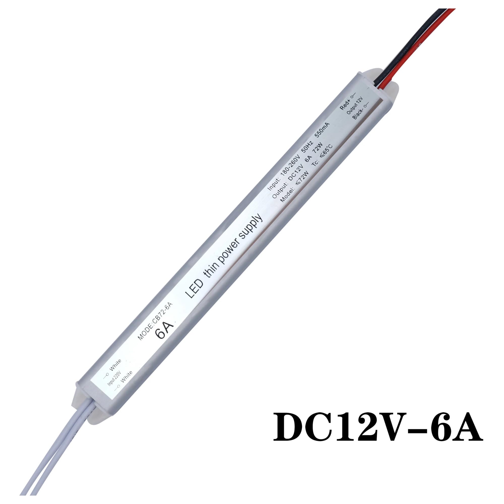Driver LED DC12V 1A 2A 3A 5A 6A Alimentatore switching Trasformatore di illuminazione 12W 36W 24W 60W 72W Striscia LED Faretto Rettangolare (12V 1A)