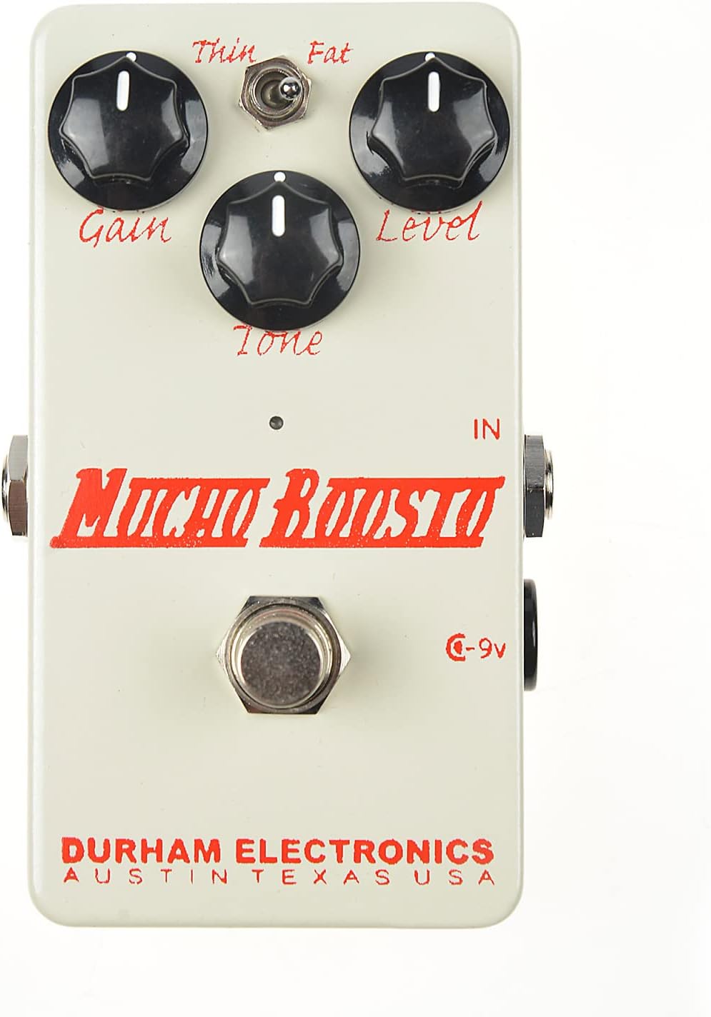 Durham Electronics Mucho Boosto Medium Gain Overdrive v2 Creme + Red