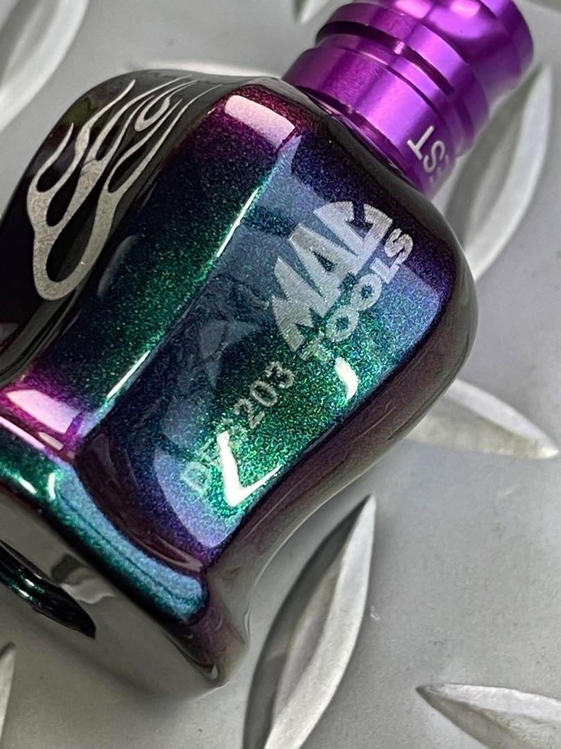 マックツール、オリジナル改造グリップキーホルダー紫、マジョーラ