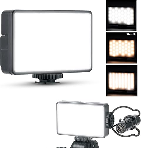 Miniatura 1 de Luz de video LED ultra brillante 3200-5600K para Canon EOS R100 R50 M50 M6 Mark II Sony ZV-1 II ZV-E10 A7C II A6600 A6500 Fujifilm X-S20 X-T200