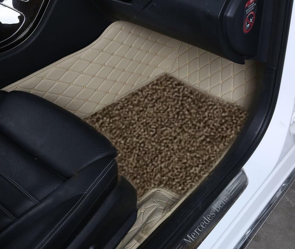 Image of Mr Mattie 7D Car Floor Mats Compatible with Volkswagen Jetta, Beige