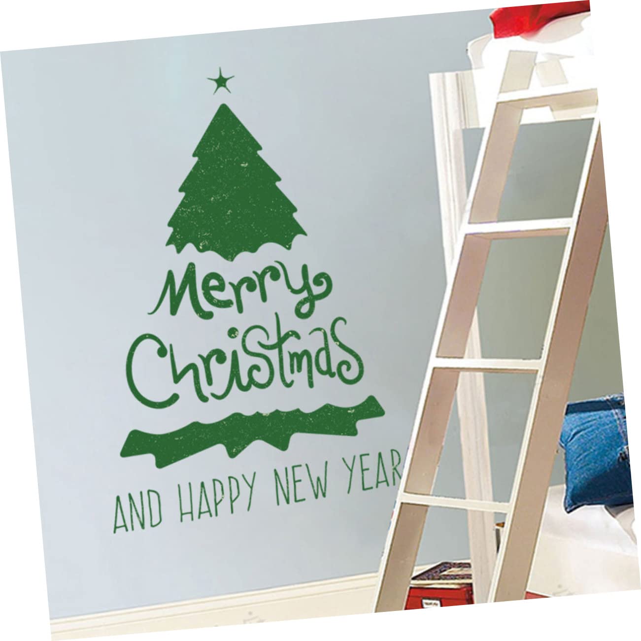 TOPBATHY 10 Hojas Vinilo decorativo árbol de navidad Adhesivo de ventana de árbol de Navidad pegatinas decorativas para ventanas adornos navideños christmas tree Decoración navideña