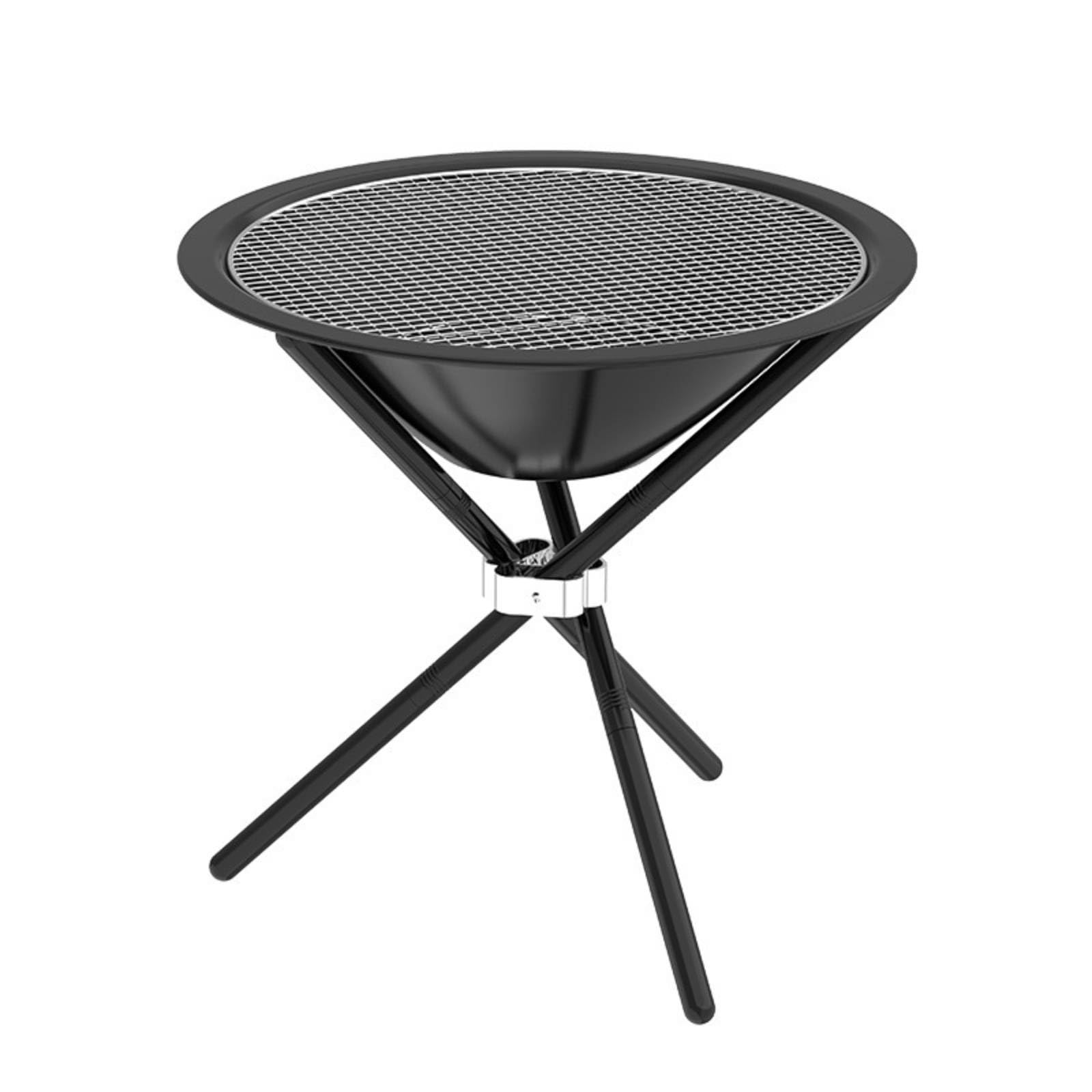 Baoblaze Grill Portatile Pieghevole Barbecue Braciere Graticola Rotonda Bacino Fuoco con Struttura Pieghevole in Acciaio per Riscaldare E Grigliare Adatto per Campeggio Cortile Spiaggia Viaggio