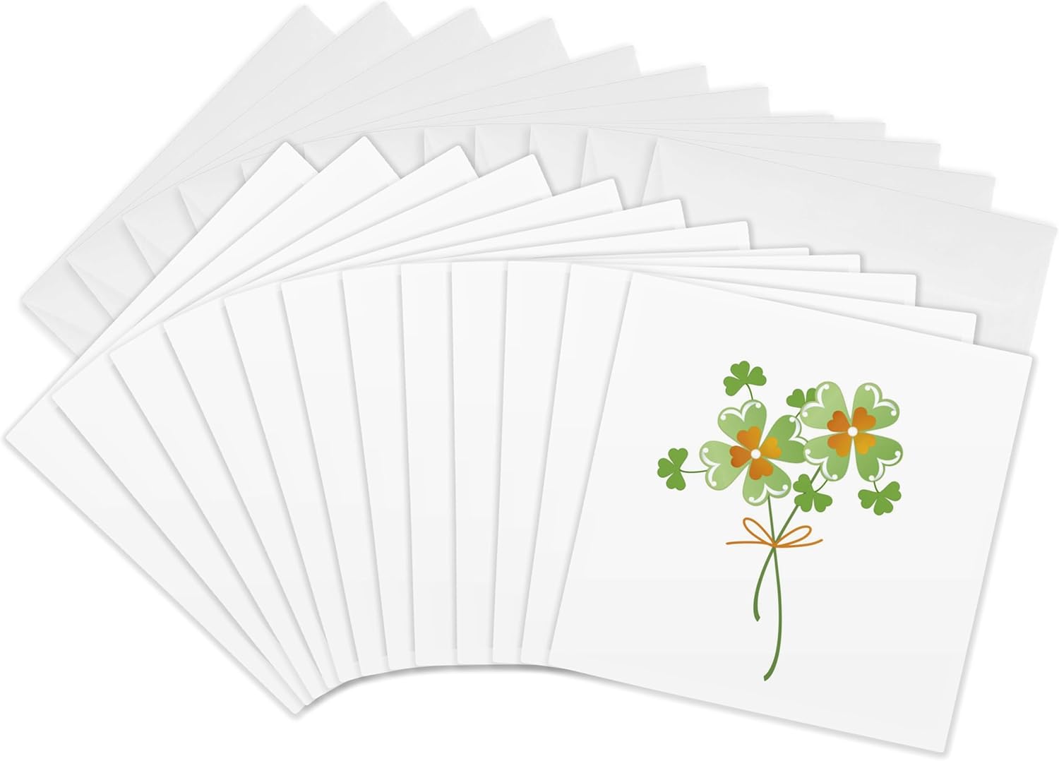 3dRose Bunch of Irish Clover - Greeting Cards, 6 x 6 inches, set of 12 (gc_35840_2)