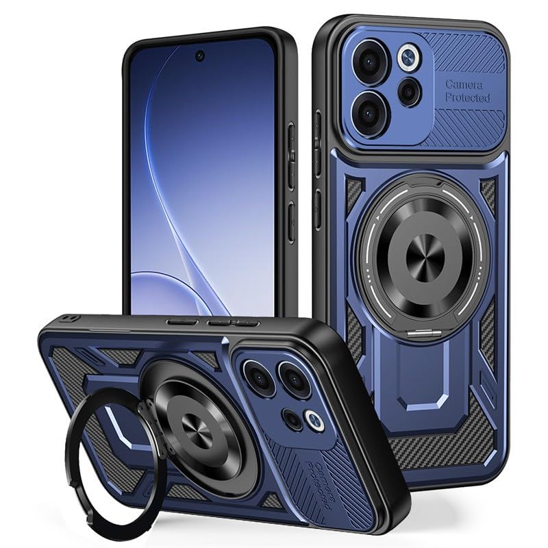 Coque Realme 14 Pro 5G pour visionner vos vidéos avec support bleu