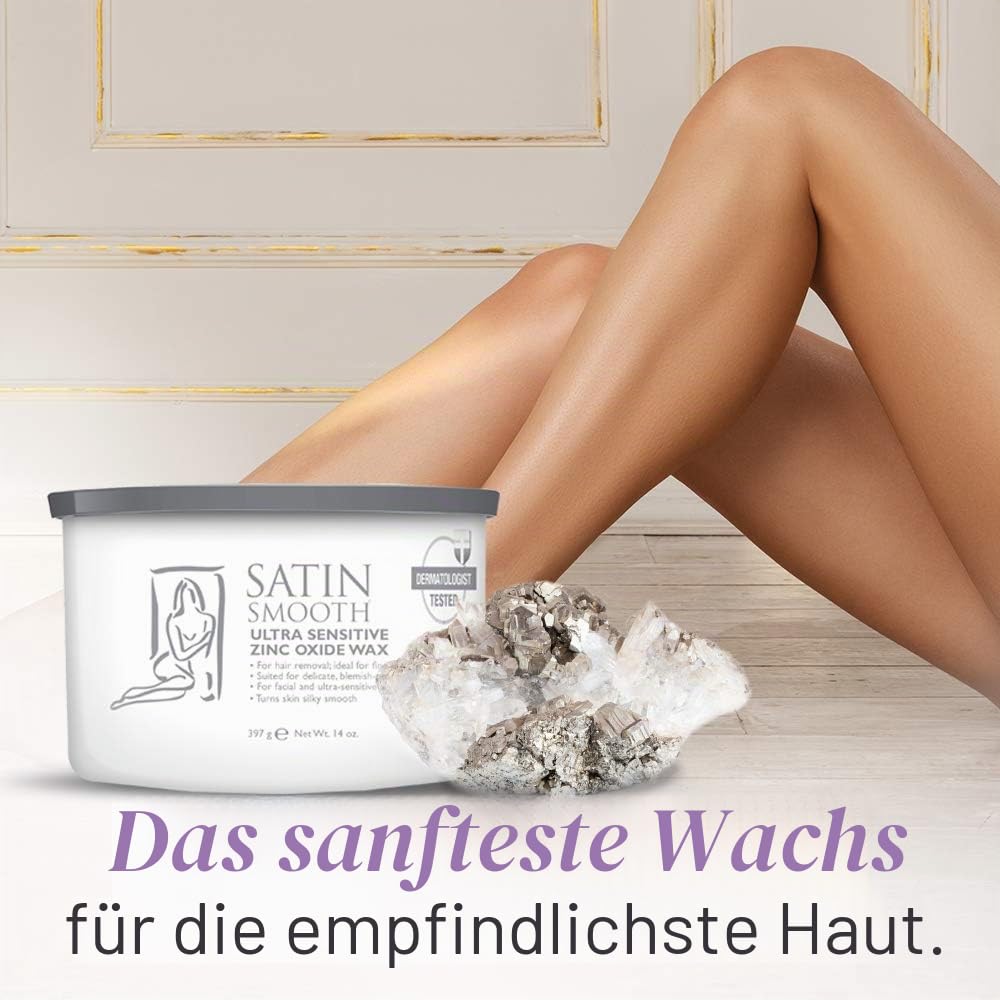 Satin Smooth Enthaarung Creme (Ultra Sensitive Zinc Oxide Wax), 1er Pack (1 x 1 Stück)