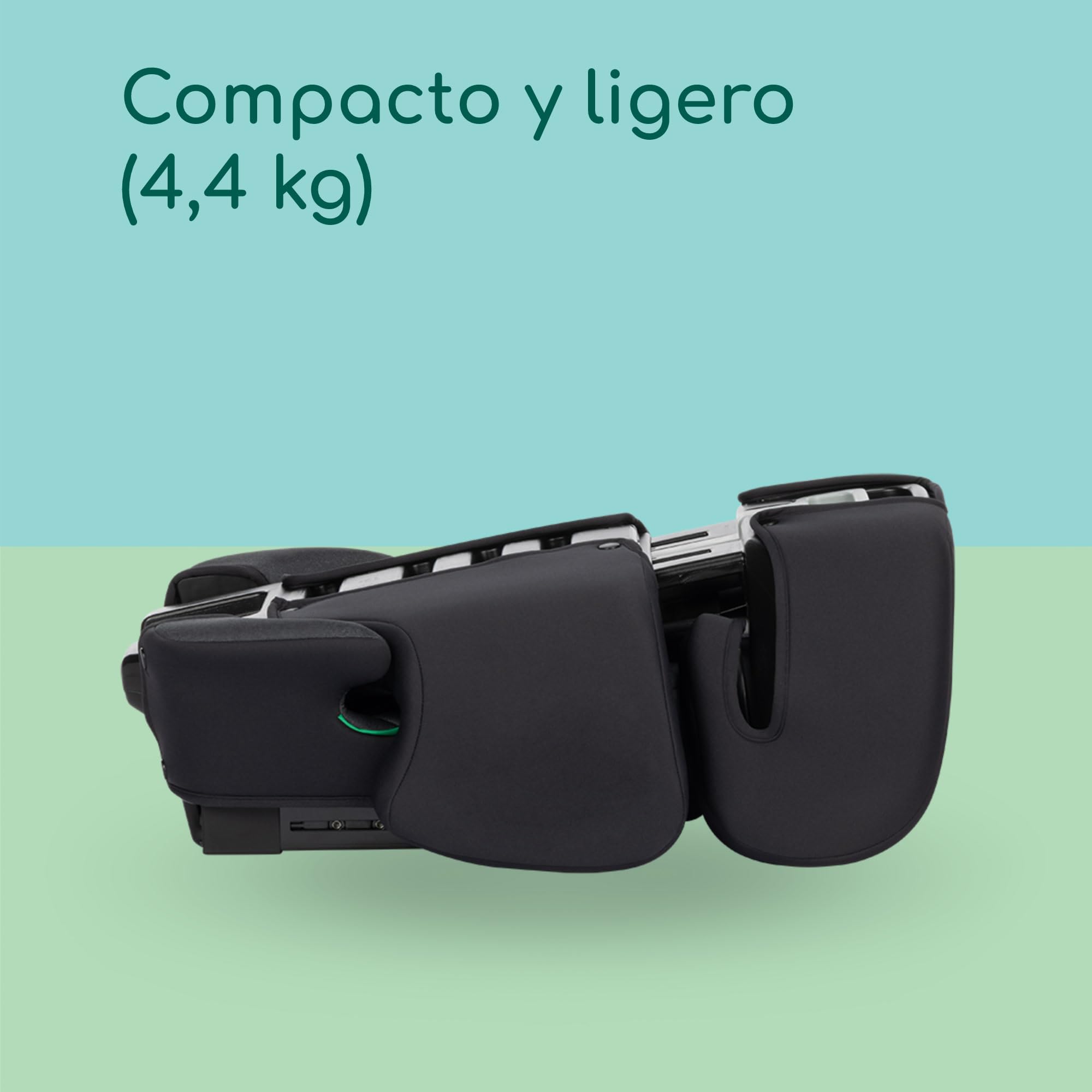 Bebeconfort RoadFix i-Size, Silla de Coche Elevador con Respaldo, 3,5-12 años (100-150 cm), Silla Coche ISOFIX, Silla de Coche Plegable, Ligera (4,4 kg), 14 Posiciones Reposacabezas, Tinted Black