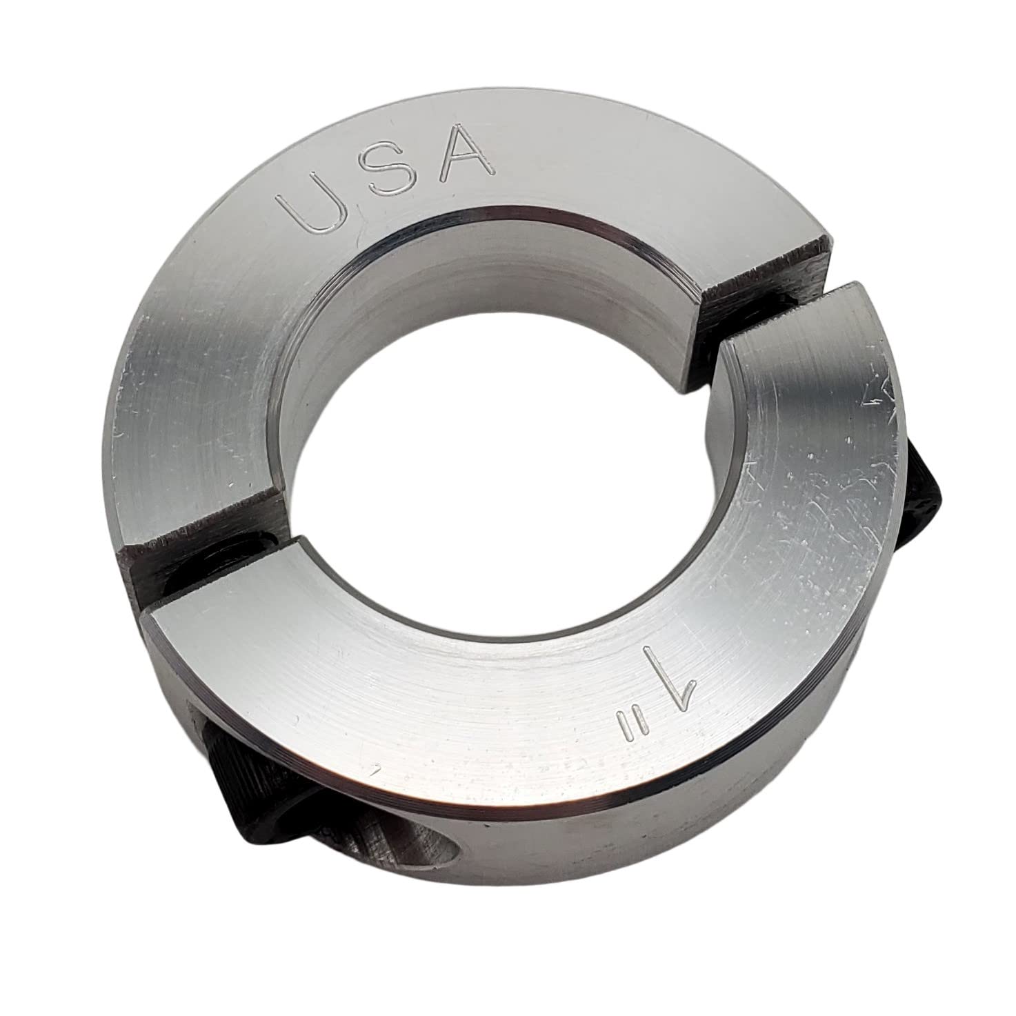 Diámetro del orificio de 1 pulgada - Collar de eje de dos piezas de sujeción - Aluminio 2024 (paquete de 2)