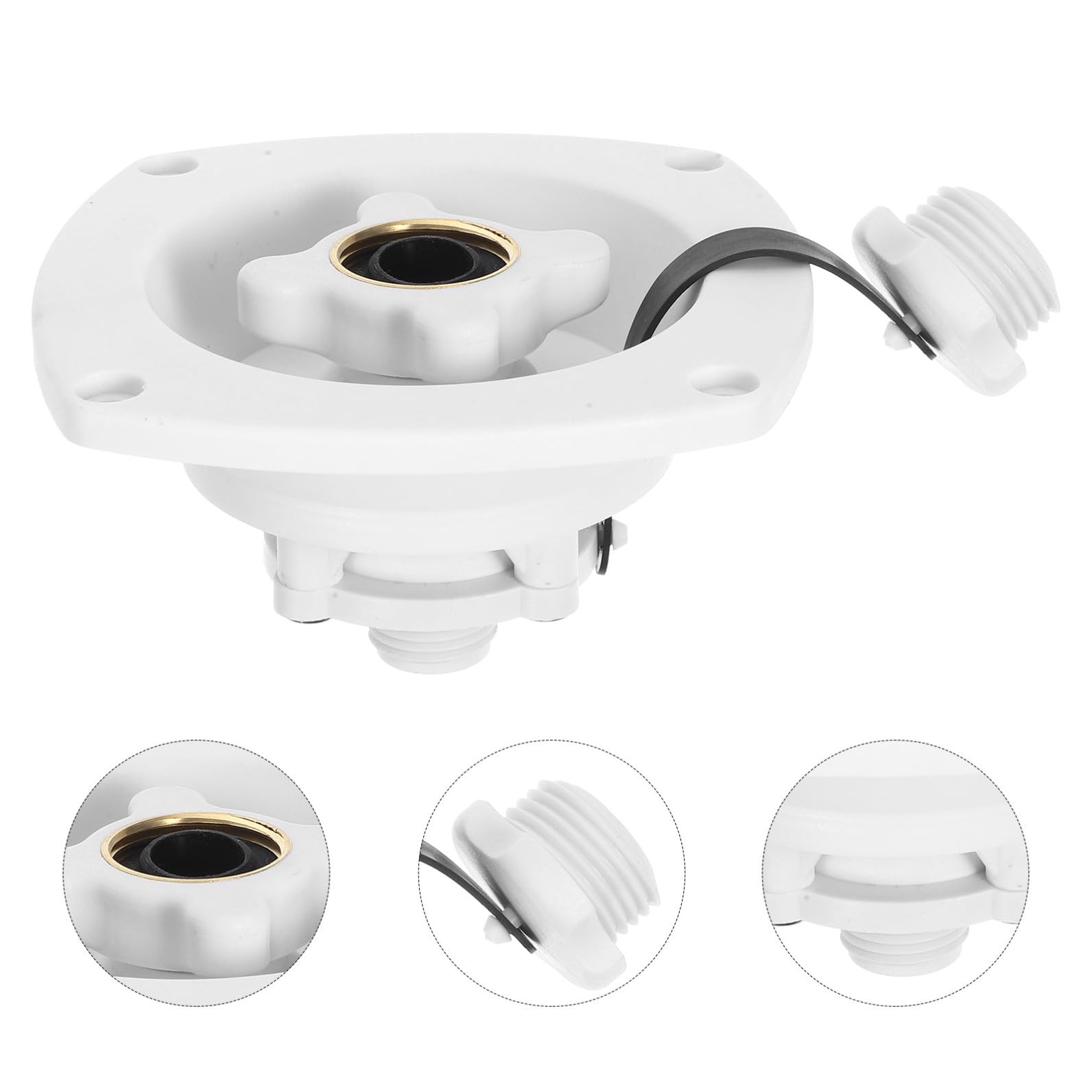 SOLUSTRE 4piezas Tapa De De Agua Para Rv y De Entrada De Agua Accesorio De Modificación Para Autocaravanas Diseño Minimalista y Contra Fugas Instalación y Elegante