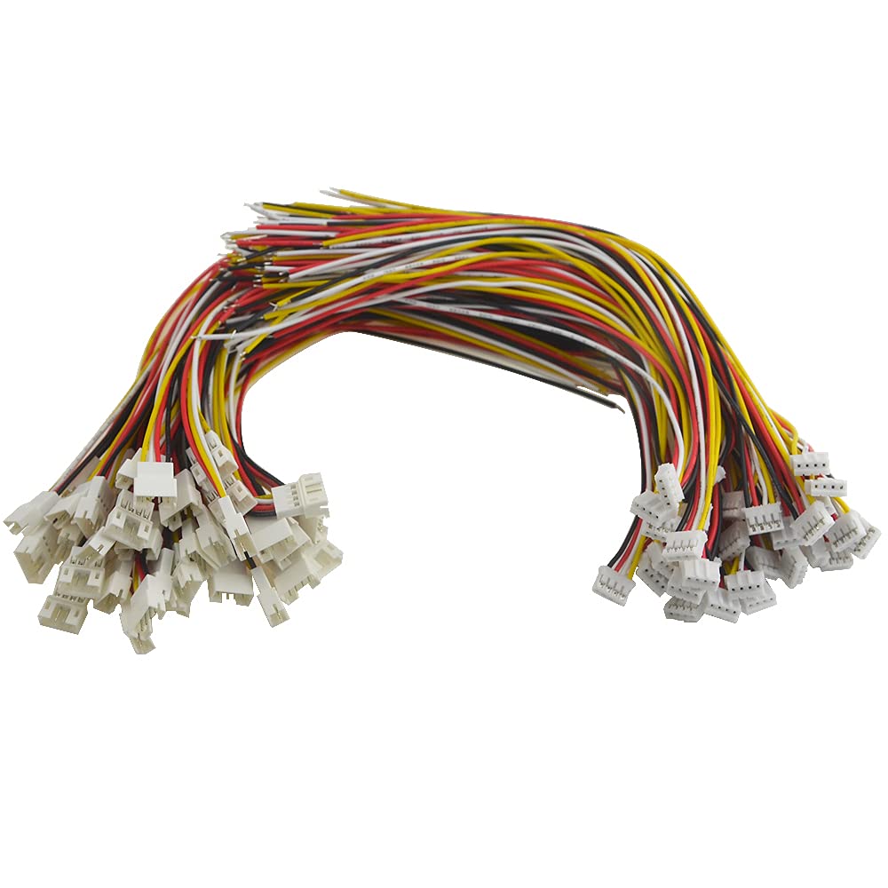 XINGYHENG 80Pcs(40Pairs) 2.0mm 4PIN Female Male Connecting Plug with 15cm Terminal Connector Wire Cable for Light Strip 5.9’’ Compatible with JST PH