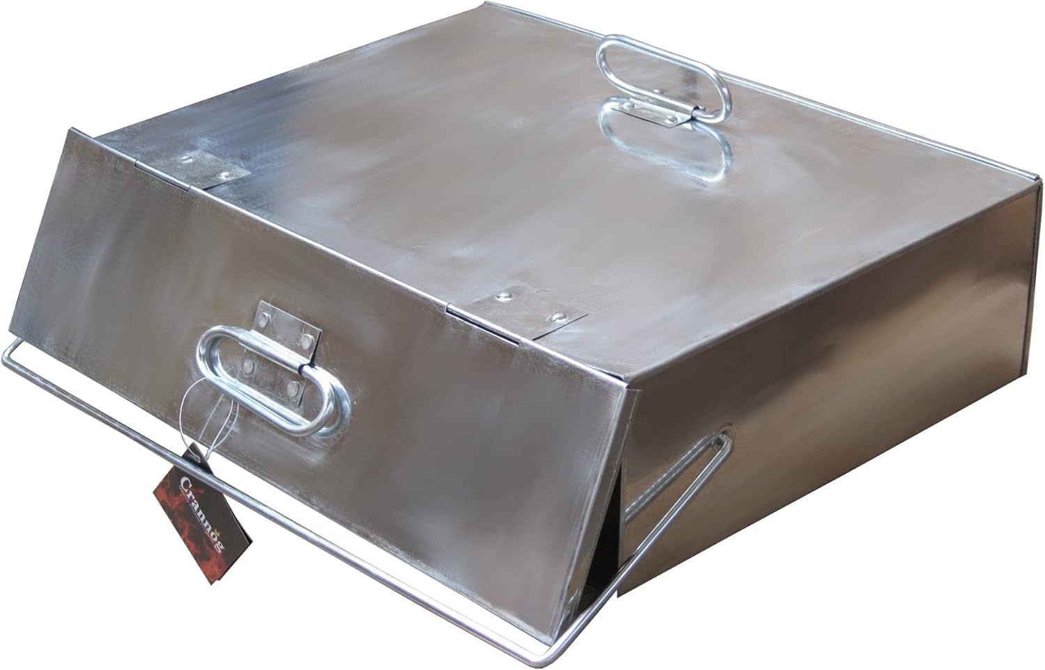Crannog Heavy Duty Galvanised HOT ASH Carrier Metal Box Bucket Fireproof with Lid for Tidy Fireplaces, Fire Pits, Wood Burning Stoves-Hearth Accessories Fireplace Size: (43cm x 33cm x 13cm)