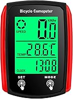 Vista 1 de Computadora de bicicleta, computadora de bicicleta con cable, 19 funciones, velocímetro, impermeable, con retroiluminación