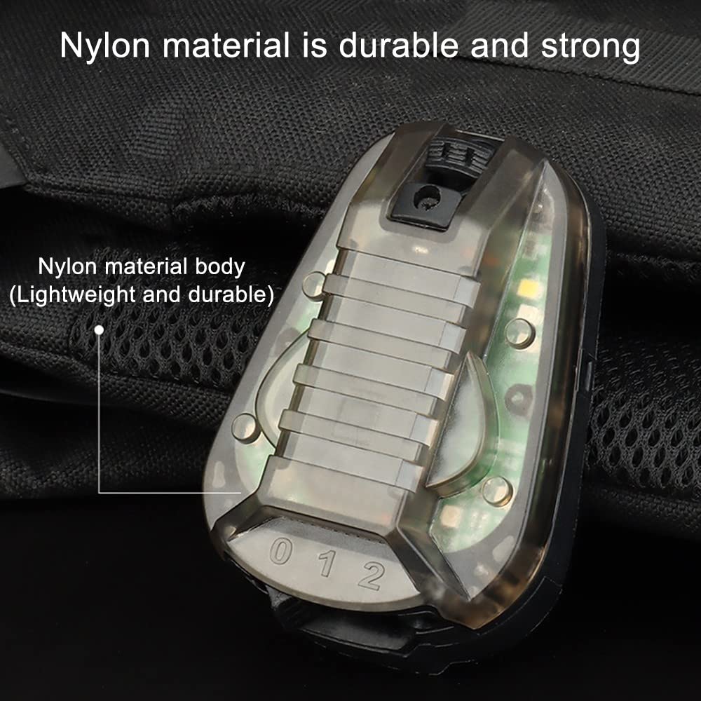 MiOYOOW Taktisches Helmlicht Erkennungslicht taktisches IR Blitzlicht LED Klipp Lichter für schnelle Rettungsabenteuer im Freien (ohne Batterie)